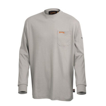 Shirt Flame Resistant Long-sleeved Light Gray, Cotton