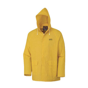 Waterproof Lightweight Safety Rain Suit, 6XL, Yellow, Polyester, PVC