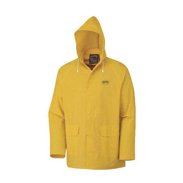 Rain Suit Waterproof Lightweight Safety, Yellow, Polyester, Pvc