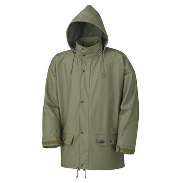 Veste de sécurité extensible en PU, unisexe, grand, olive, polyuréthane imperméable