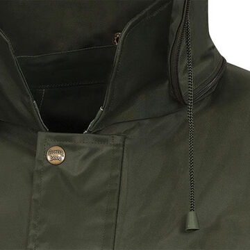 Safety Jacket Rip Stop Tree Planter Hooded, Unisex, Green, Oxford Polyester