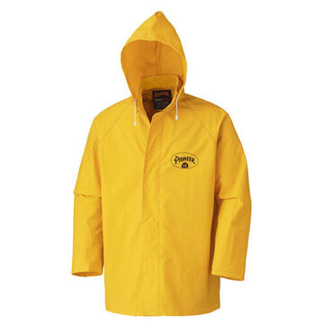 Waterproof Lightweight Safety Rain Suit, XL, Yellow, Polyester, PVC