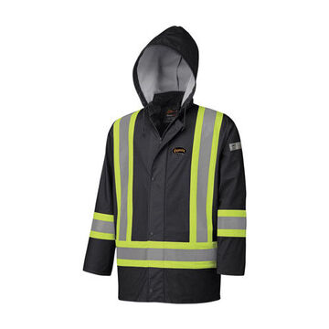 Safety Jacket, Men, Black, Polyurethane