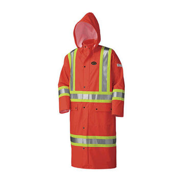 Long Coat, Men, Hi-viz Orange, Polyurethane