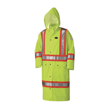 Manteau long, XL, jaune haute visibilité, vert, polyuréthane