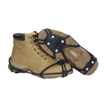Spikes Traction Aid Footwear, Unisex, L/XL, 100% Natural Rubber, Black