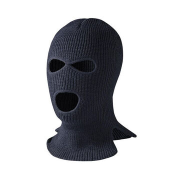 3-Hole Balaclava, One-Size Fit All, Black, Acrylic