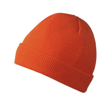 Toque Hat Winter Liner, Universal, Hi-Viz Orange, 100% Acrylic Knitted