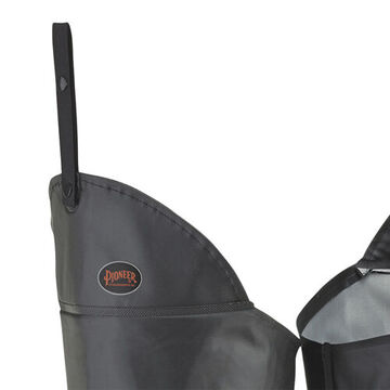 Bottes à bout/plaque pour hanches, bout en acier, noir, toile enduite de PVC