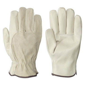 General Purpose Gloves, Small, Beige, Leather
