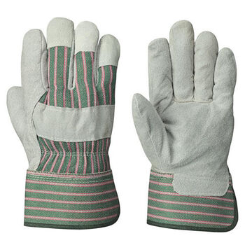 Gloves Fitter's Cowsplit General Purpose, Green, Leather