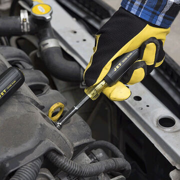 Glove Mechanic's Style Ergonomic Goat Grain, Gold/black
