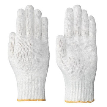 Gants en tricot, blanc, polyester/coton