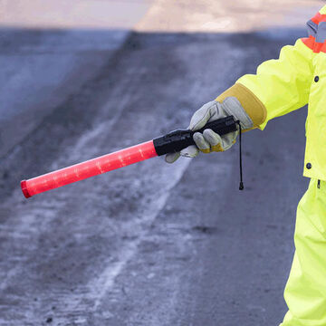 Bâton lumineux de contrôle de la circulation, DEL, orange, nylon/acier