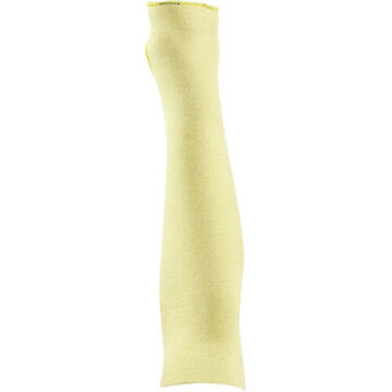Medium-Duty Arm Protection Sleeve, One Fit, 18 in lg, Kevlar Liner, Yellow, Knit Wrist Cuff