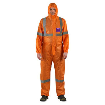 Coverall Breathable, Orange, Sms Fabric