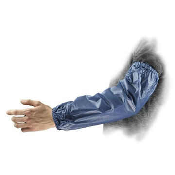 Manchon jetable de protection des bras, grand, 460 mm longueur, vinyle, bleu, épaisseur 8 mil