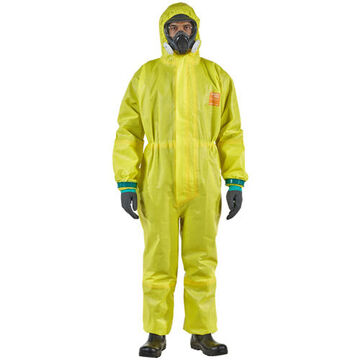 Coverall, Large, Yellow, Non-Woven