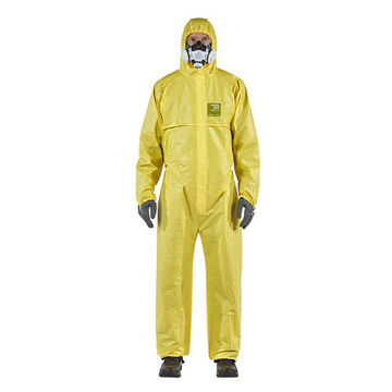 Coverall, 5X-Large, Yellow, Polypropylene