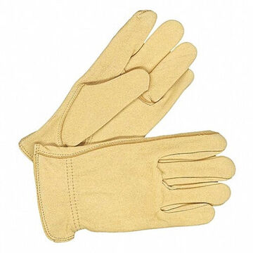 Driver Gloves, Small, Grain Deerskin Palm, Beige, Left and Right Hand, Deerskin Back Hand