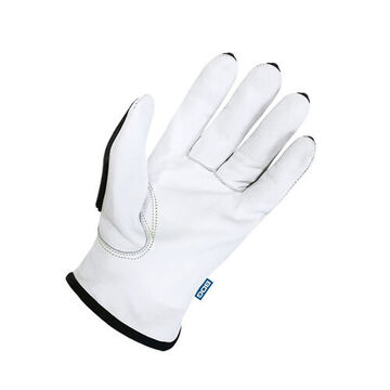 Driver Gloves, Thinsulate Lined, Grain Goatskin, Impact And Cut Resistant