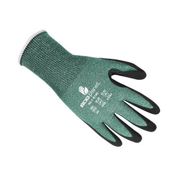 Gants enduits, paume en mousse NBR, vert, HPPE