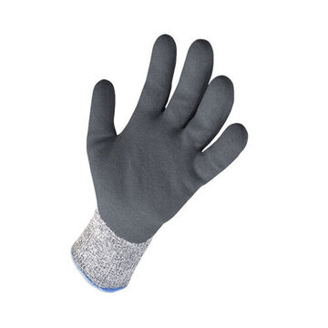 Gloves Coated, Nitrile Palm, Hppe, Grey