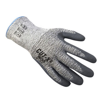 Gloves Coated, Nitrile Palm, Hppe, Grey