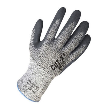 Coated Gloves, 2X-Small, Gray, HPPE