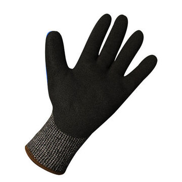 Coated Gloves, #10, Nitrile Palm, Black/Gray, HPPE Outer Shell
