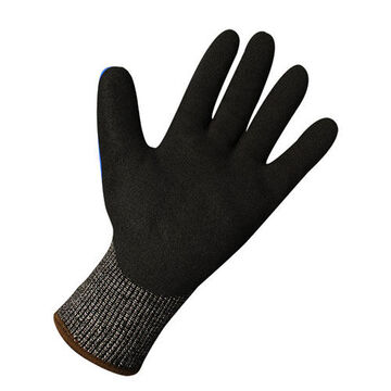 Coated Gloves, Nitrile Palm, Black/gray, Hppe Outer Shell