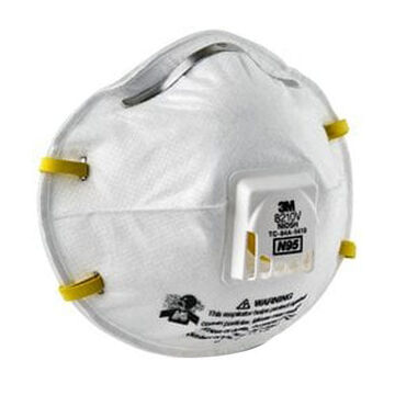 Respirator Particulate Disposable, Standard, N95, 95% Efficiency, Stapled, White