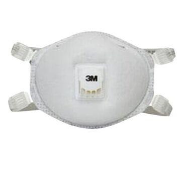 Particulate Disposable Respirator, Standard, N95, 95% Efficiency, Braided Comfort, White