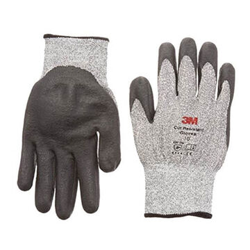 Medium-Duty Comfort Grip Gloves, Medium, Gray, Polyethylene