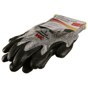 Medium-Duty Comfort Grip Gloves, Large, Gray, Polyethylene