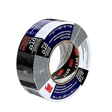 Super-Duty Duct Tape, 32 m lg, 48 mm wd, 17 mil Thk, Black