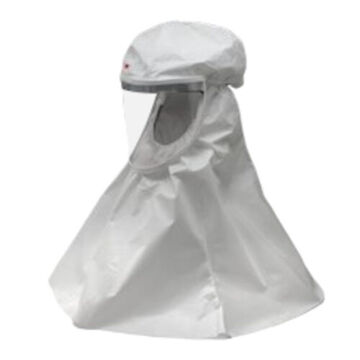 Replacement Economy Hood, Medium/Large, Integrated Suspension, Polypropylene Coated Non-Woven Polypropylene, White