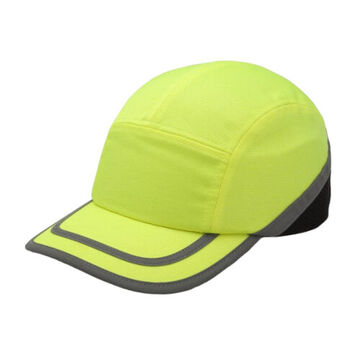 Baseball Bump Cap, Universal Hat, High Visibility Lime, Cotton, Polyester