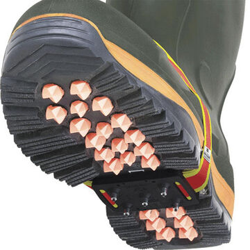Personal Protective Equipment Footwear and Accessories Footwear Traction Aids Ice Cleats Mid sole Unisex Rubber Black orange yellow