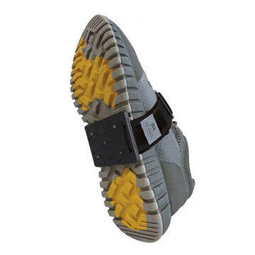 Ice Cleats Mid-sole, Unisex, Polymer Blend, Tungsten Carbide Spike, Elastic Strap, Black