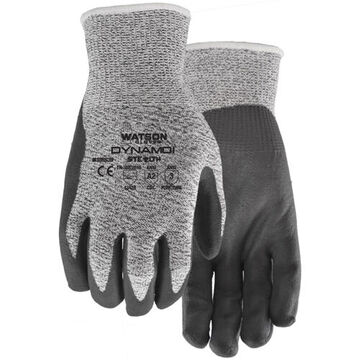 Dynamo Coated Gloves, Foam Nitrile Palm, Gray/black, Left And Right Hand, Nitrile