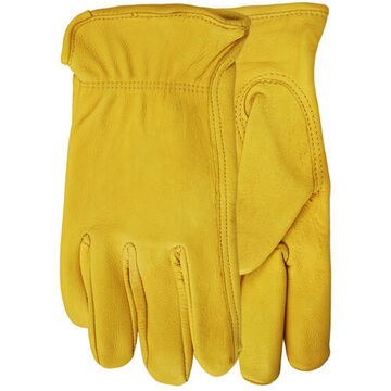 Double Dipped Driver Gloves, Full Grain Deerskin Leather Palm, Tan, Deerskin Leather