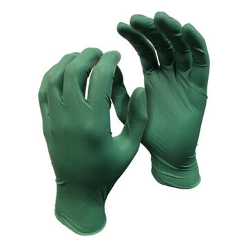 Gants jetables, verts, nitrile