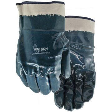 Tough As Nails Coated Gloves, Blue, Left And Right Hand, Nitrile