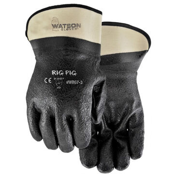 Gants enduits Rig Pig, taille unique, noir, coton