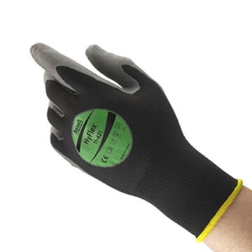 Ergonomic, Light-duty, Multi-purpose Gloves, Polyurethane Palm, Gray, Left And Right Hand