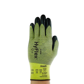 Gloves Light-duty, Nitrile Palm, Black, Yellow