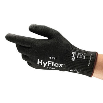 Medium-duty Gloves, Polyurethane Palm, Black