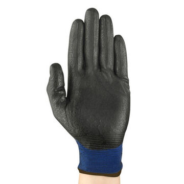 Ergonomic, Light-duty, Multi-purpose Gloves, Foam Nitrile Palm, Blue, Left And Right Hand