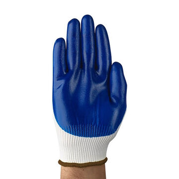 Light-duty Gloves, Nitrile Palm, Blue, White, Left And Right Hand
